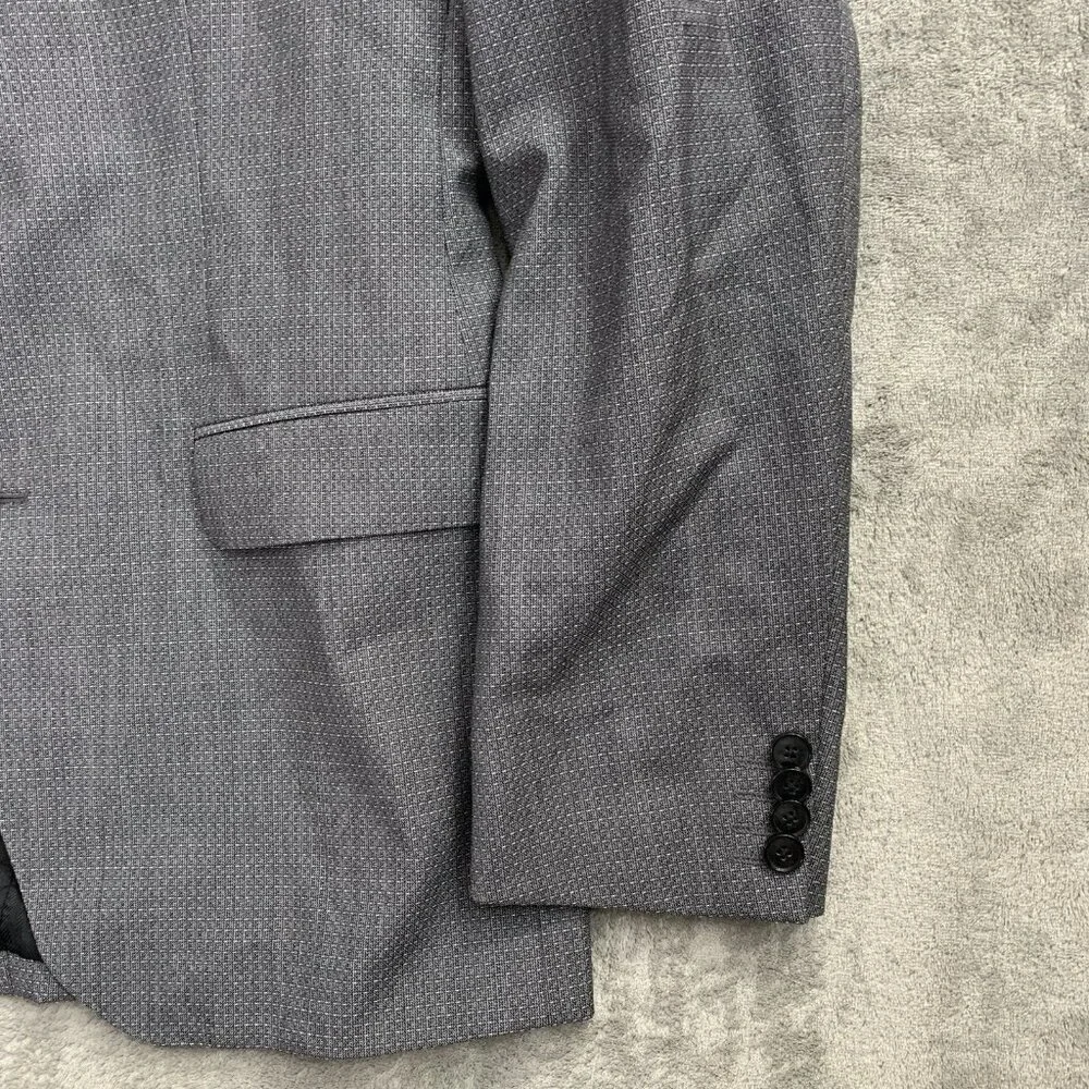 Boss Hugo Blazer Jacket Mens 40 R Jefferey Simmons182 Lanificio Di Tollegno Gray